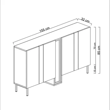 Berriaren Konsolbord 155 cm - Travertin - Förvaring - Förvaringsmöbler - Skänkar & sideboards
