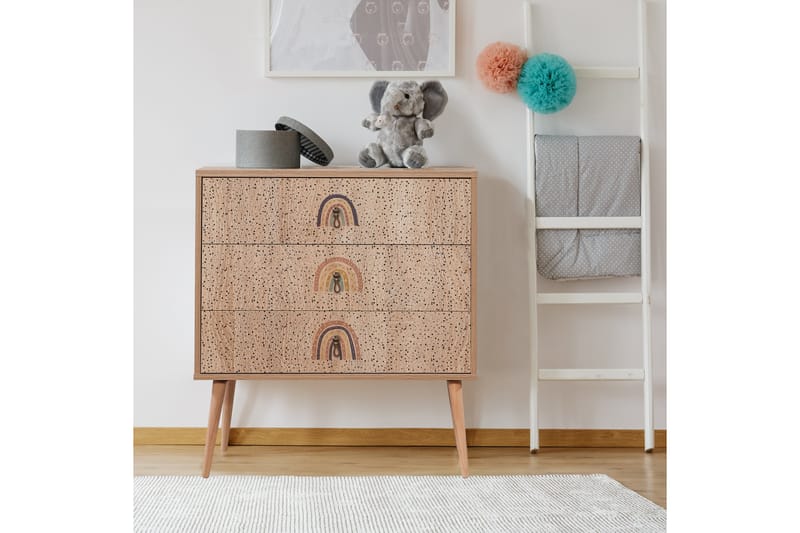 BERTOARIA Byrå 80x89 cm Brun - Förvaring - Förvaringsmöbler - Byrå