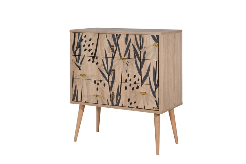 BERTOARIA Byrå 80x89 cm Brun - Förvaring - Förvaringsmöbler - Byrå