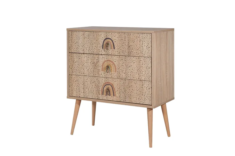 Bertoaria Byrå 80x89 cm Brun - Hanah Home - Förvaring - Förvaringsmöbler - Byrå