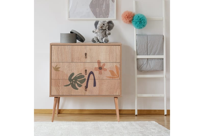 Bertoaria Byrå 80x89 cm Brun, Hanah Home