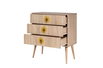 Bertoaria Byrå 80x89 cm Brun - Hanah Home - Förvaring - Förvaringsmöbler - Byrå