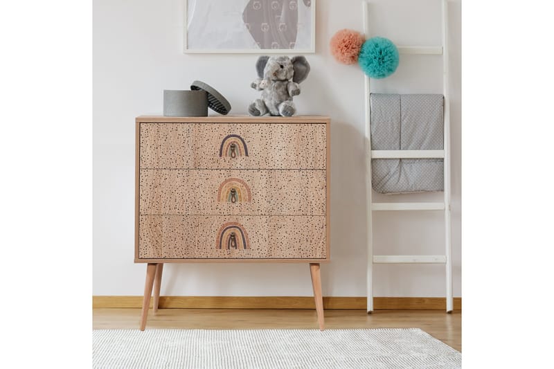 Bertoaria Byrå 80x89 cm Brun - Hanah Home - Förvaring - Förvaringsmöbler - Byrå