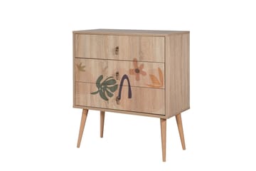 Bertoaria Byrå 80x89 cm Brun - Hanah Home - Förvaring - Förvaringsmöbler - Byrå