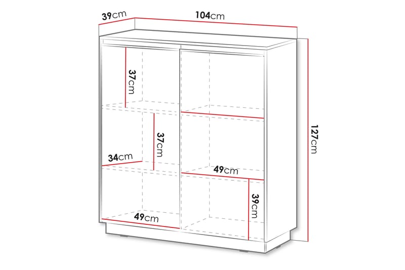 Bolstan Byrå 104 cm - Vit - Förvaring - Förvaringsmöbler - Byrå