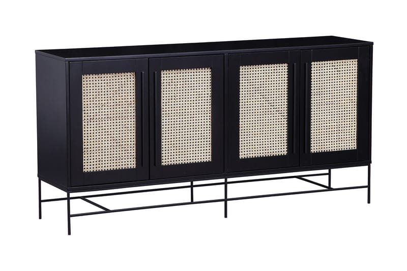 BRITANIE Skänk 160 cm Svart/Beige - Svart/Beige - Skänkar & sideboards