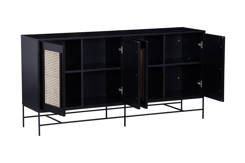 BRITANIE Skänk 160 cm Svart/Beige - Svart/Beige - Skänkar & sideboards