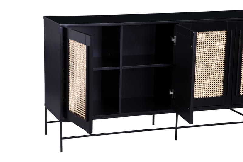 BRITANIE Skänk 160 cm Svart/Beige - Svart/Beige - Skänkar & sideboards