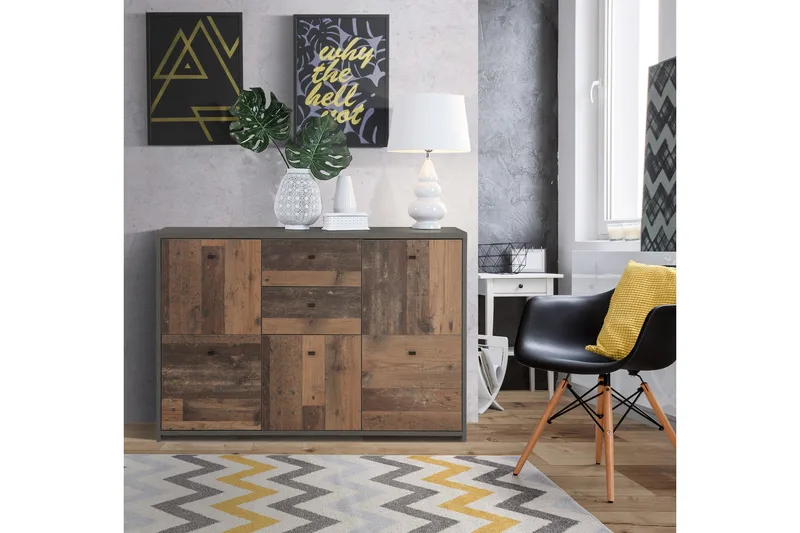 Broxton Sidobord 114 cm - Grå/Brun - Förvaring - Förvaringsmöbler - Skänkar & sideboards