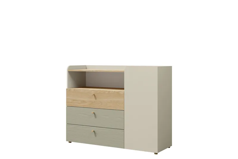 Buhan Byrå 120 cm, Beige/Brun