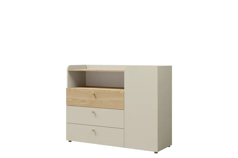 Buhan Byrå 120 cm, Beige/Brun