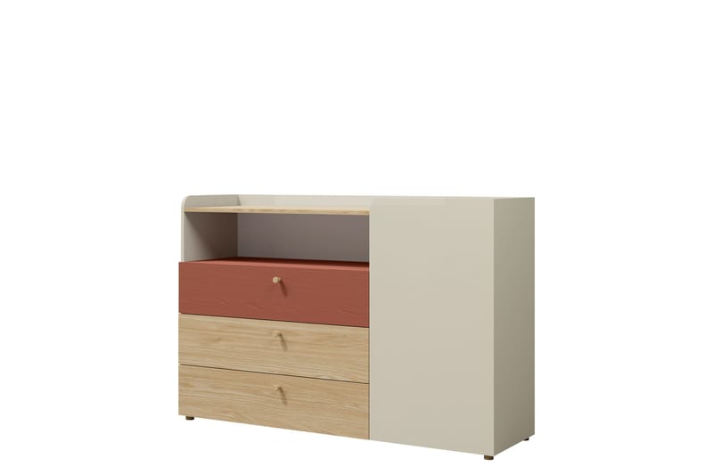 Buhan Byrå 140 cm - Beige/Brun - Förvaring - Förvaringsmöbler - Byrå