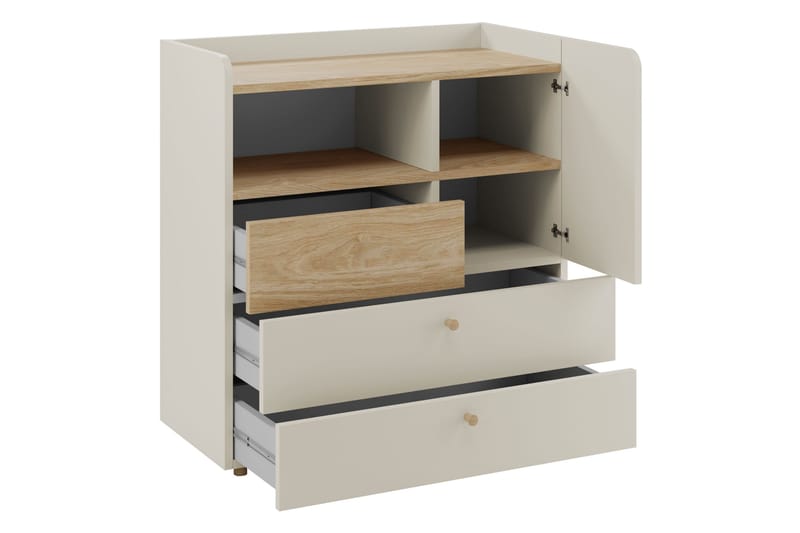 Buhan Byrå 90 cm - Beige/Brun - Förvaring - Förvaringsmöbler - Byrå