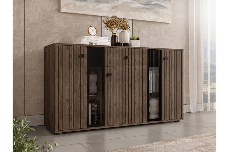 Bunta Skänk 141x41 cm - Brun/Vit - Förvaring - Förvaringsmöbler - Skänkar & sideboards