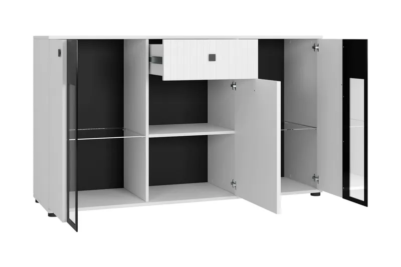 Bunta Skänk 141x41 cm - Brun/Vit - Förvaring - Förvaringsmöbler - Skänkar & sideboards