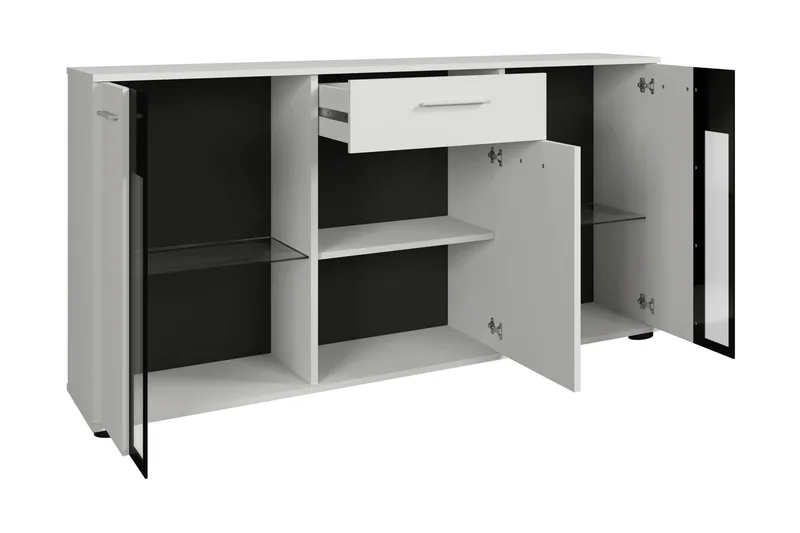 Bunta Skänk 141x41 cm - Svart/Vit - Förvaring - Förvaringsmöbler - Skänkar & sideboards
