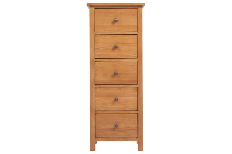 Byrå 45x32x110 cm massiv ek - Brun - Förvaring - Förvaringsmöbler - Byrå