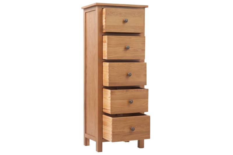 Byrå 45x32x110 cm massiv ek - Brun - Förvaring - Förvaringsmöbler - Byrå