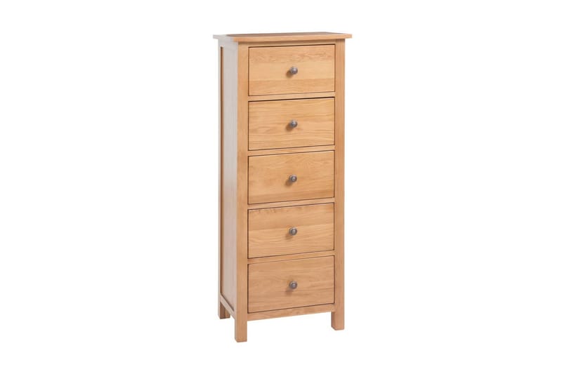 Byrå 45x32x110 cm massiv ek - Brun - Förvaring - Förvaringsmöbler - Byrå