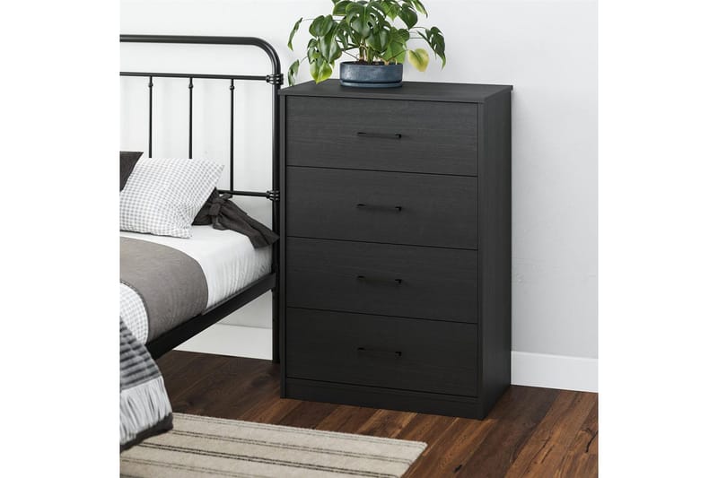 Byrå BrEZ 71x40x102 cm, Svart ek - 71x40x102 cm, Svart ek - Förvaring - Förvaringsmöbler - Byrå