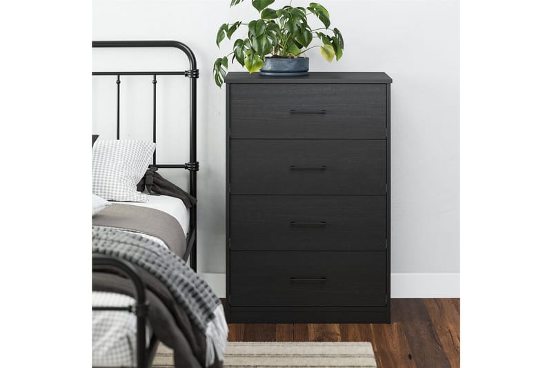 Byrå BrEZ 71x40x102 cm, Svart ek - 71x40x102 cm, Svart ek - Förvaring - Förvaringsmöbler - Byrå