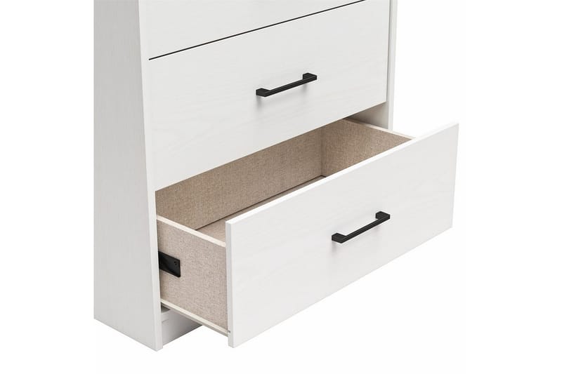 Byrå BrEZ 71x40x102 cm, Vit - 71x40x102 cm, Vit - Förvaring - Förvaringsmöbler - Byrå