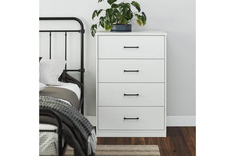 Byrå BrEZ 71x40x102 cm, Vit - 71x40x102 cm, Vit - Förvaring - Förvaringsmöbler - Byrå