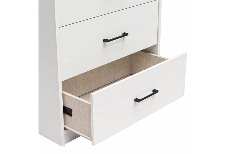 Byrå BrEZ 71x40x126 cm, Vit - 71x40x126 cm, Vit - Förvaring - Förvaringsmöbler - Byrå
