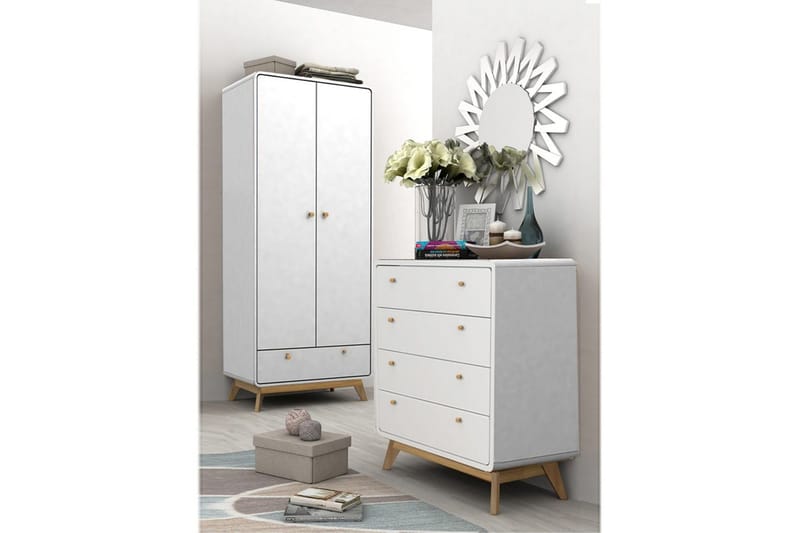 Byrå Cassie Vit/Vit - Vit/Vit - Förvaring - Förvaringsmöbler - Byrå