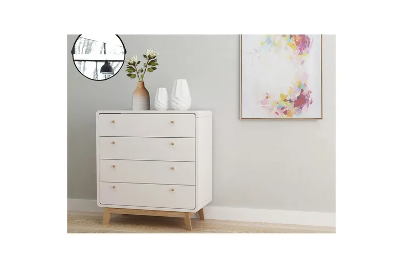 Byrå Cassie Vit/Vit - Vit/Vit - Förvaring - Förvaringsmöbler - Byrå