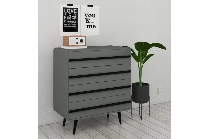 Byrå Chantal Grå - Grå - Förvaring - Förvaringsmöbler - Byrå
