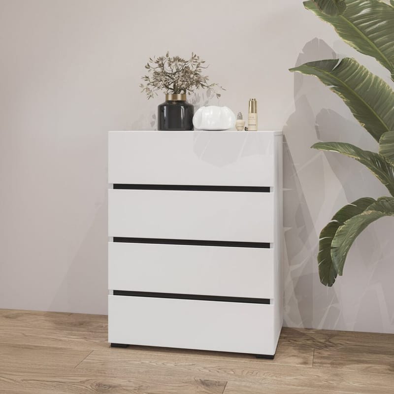 Byrå Cross med 4 lådor - Vit - Förvaring - Förvaringsmöbler - Byrå