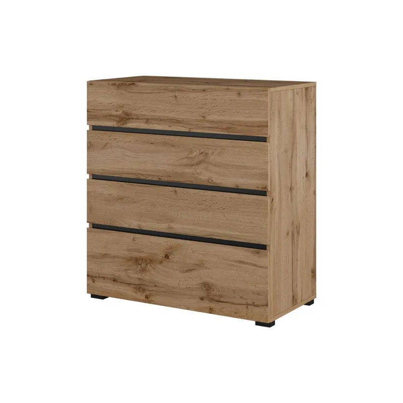 Byrå Cross S med 4 lådor, Wotan Ek