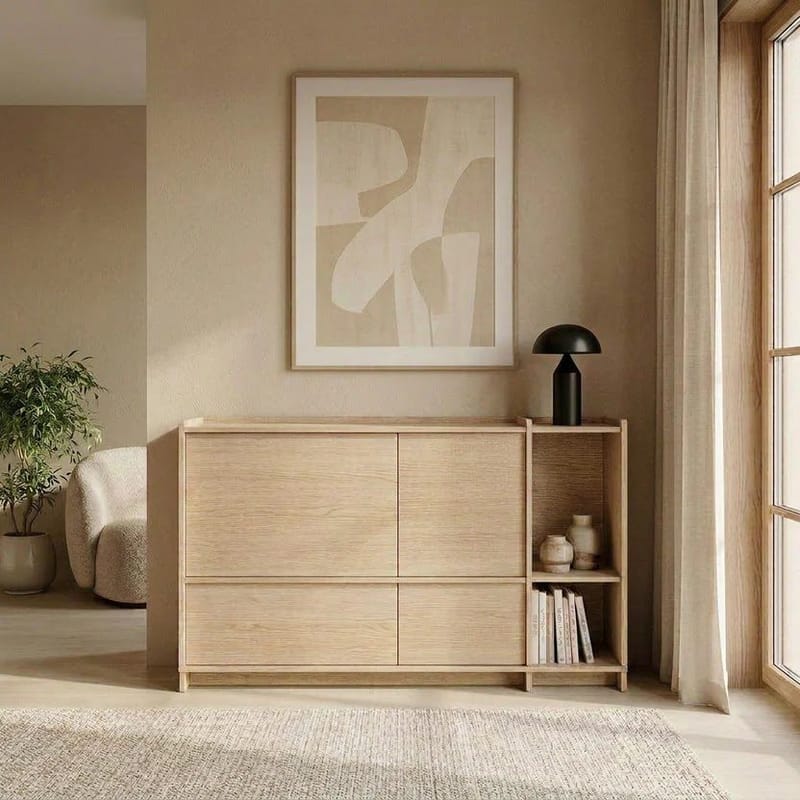 Byrå Deyloris 138 cm - ljust naturträ - Förvaring - Förvaringsmöbler - Skänkar & sideboards