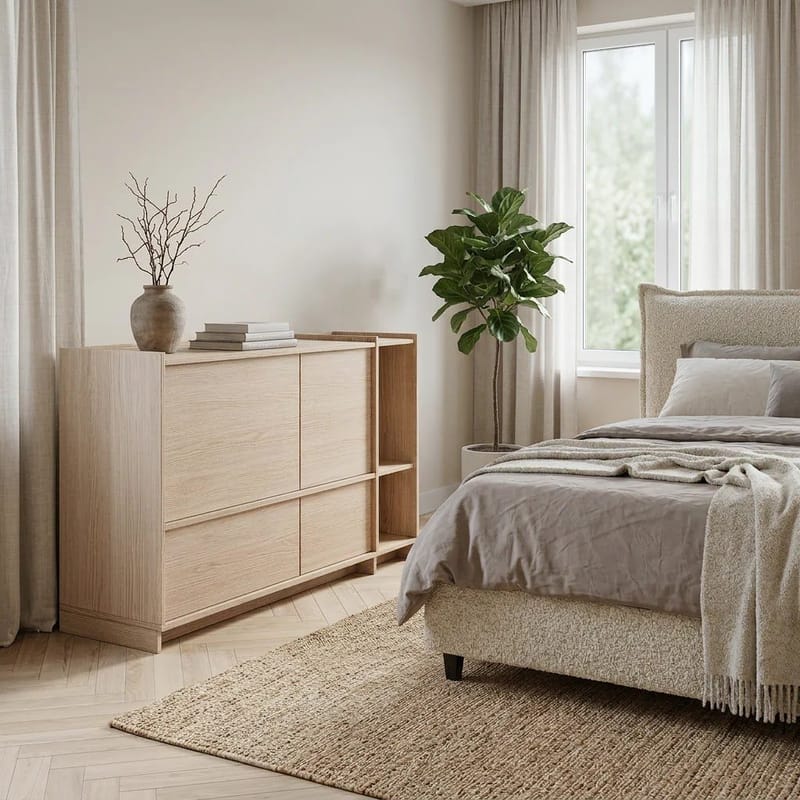 Byrå Deyloris 138 cm - ljust naturträ - Förvaring - Förvaringsmöbler - Skänkar & sideboards