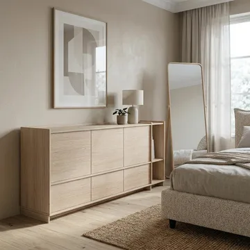 Byrå Deyloris 190 cm - ljust naturträ - Förvaring - Förvaringsmöbler - Skänkar & sideboards