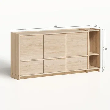 Byrå Deyloris 190 cm - ljust naturträ - Förvaring - Förvaringsmöbler - Skänkar & sideboards