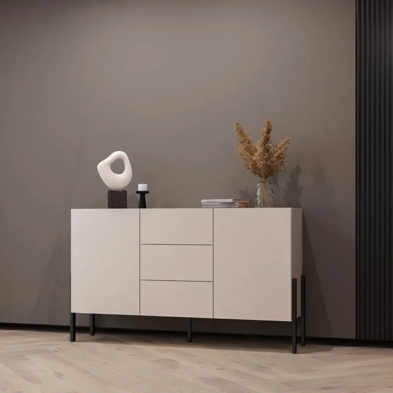 Byrå Jukon 2 Dörrar med 3 Lådor - Kashmir, 154 cm - Förvaring - Förvaringsmöbler - Skänkar & sideboards