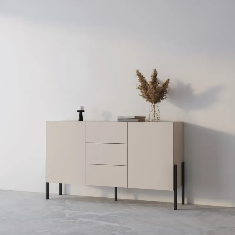 Byrå Jukon 2 Dörrar med 3 Lådor - Kashmir, 154 cm - Förvaring - Förvaringsmöbler - Skänkar & sideboards