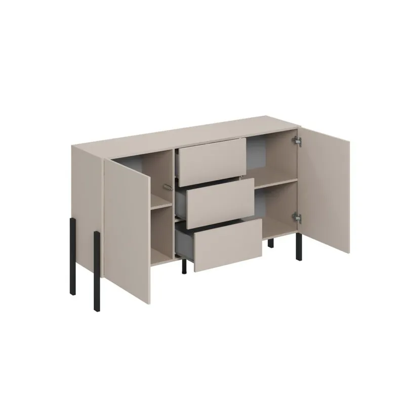 Byrå Jukon 2 Dörrar med 3 Lådor - Kashmir, 154 cm - Förvaring - Förvaringsmöbler - Skänkar & sideboards