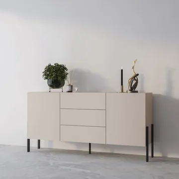 Byrå Jukon 2 Dörrar med 3 Lådor - Kashmir, 184 cm - Förvaring - Förvaringsmöbler - Skänkar & sideboards