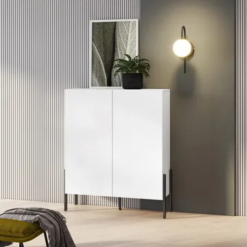 Byrå Jukon 2 Dörrar - Vit Supermat - Förvaring - Förvaringsmöbler - Skänkar & sideboards