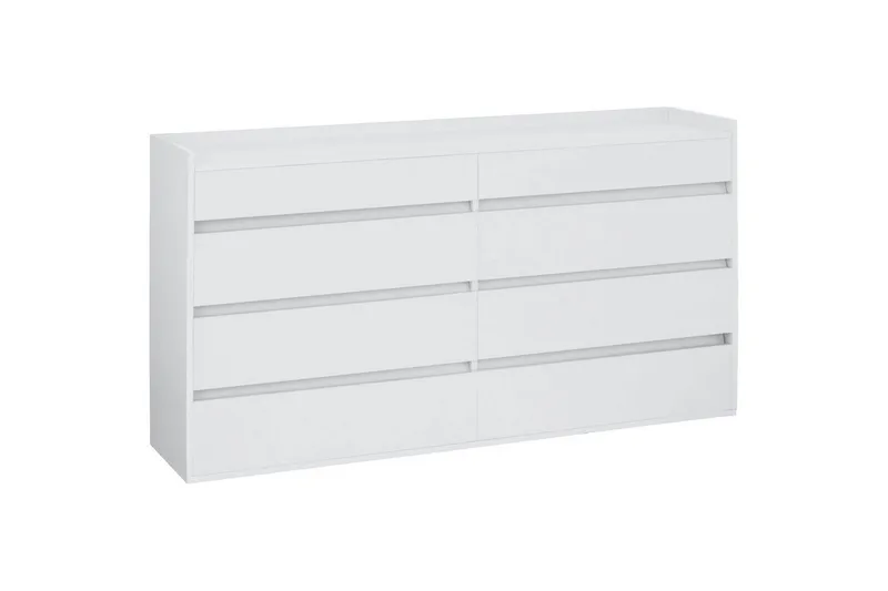 Byrå Kosmo Vit, 8 lådor, Vit, 8 lådor