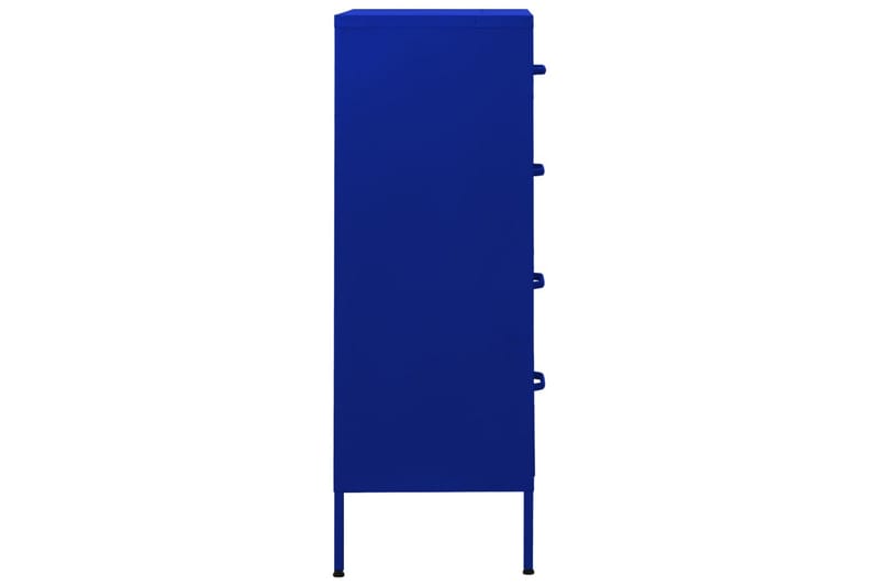 Byrå marinblå 80x35x101,5 cm stål - Blå - Byrå