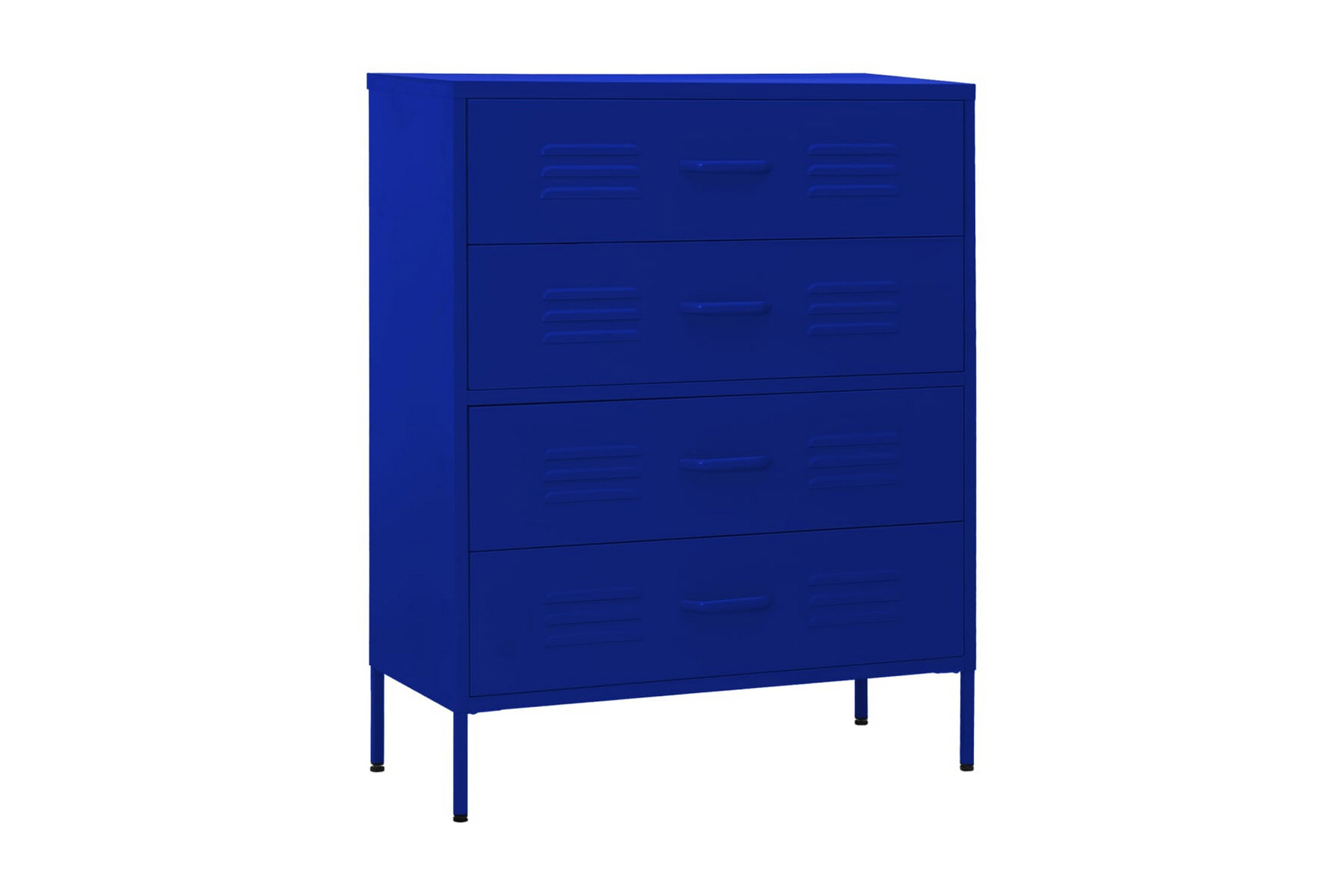 Be Basic Byrå marinblå 80x35x101,5 cm stål – Blå