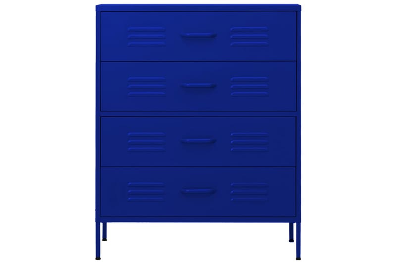 Byrå marinblå 80x35x101,5 cm stål - Blå - Förvaring - Förvaringsmöbler - Byrå