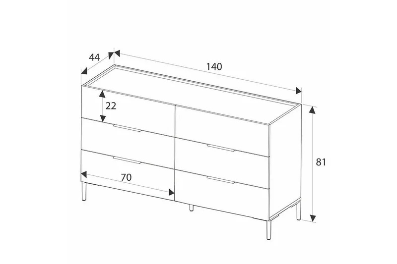 Byrå Matul Vit - Vit - Förvaring - Förvaringsmöbler - Byrå