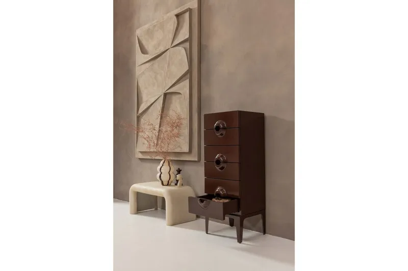 Byrå Merge - Brun/Röd - Förvaring - Förvaringsmöbler - Byrå