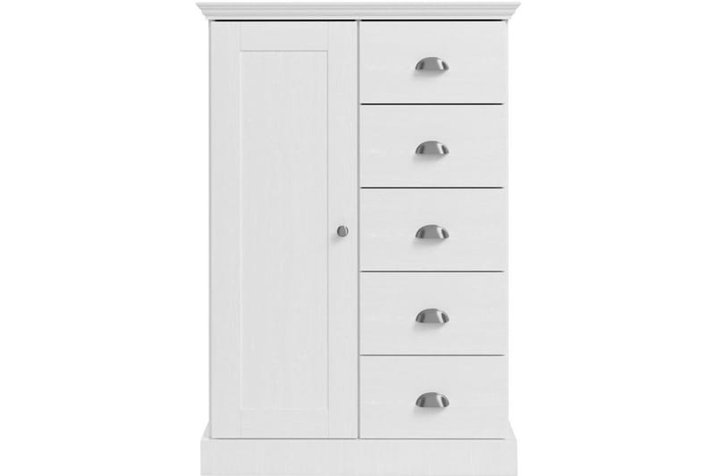 Byrå Motala 75x35x110 cm, Vit - 75x35x110 cm, Vit - Förvaring - Förvaringsmöbler - Byrå