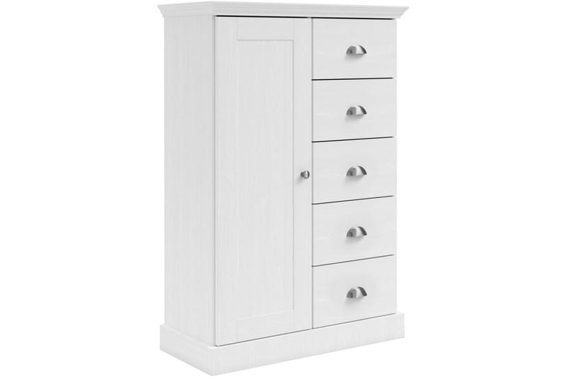 Byrå Motala 75x35x110 cm, Vit - 75x35x110 cm, Vit - Förvaring - Förvaringsmöbler - Byrå